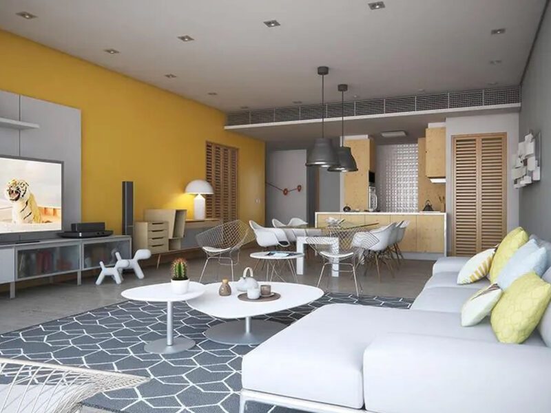 Apartamento de 2 Habitaciones con Terraza y Estudio en 7MARES