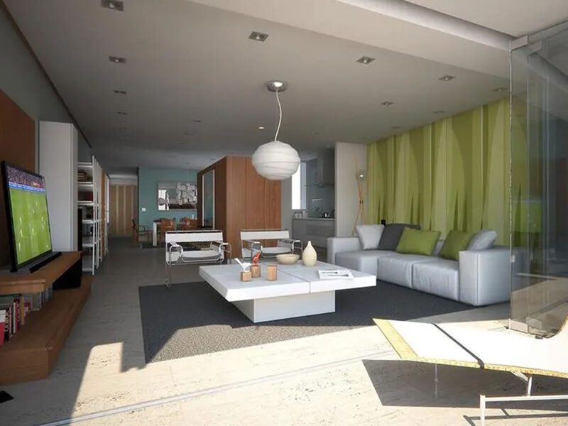 Apartamento de 2 Habitaciones con Terraza y Estudio en 7MARES